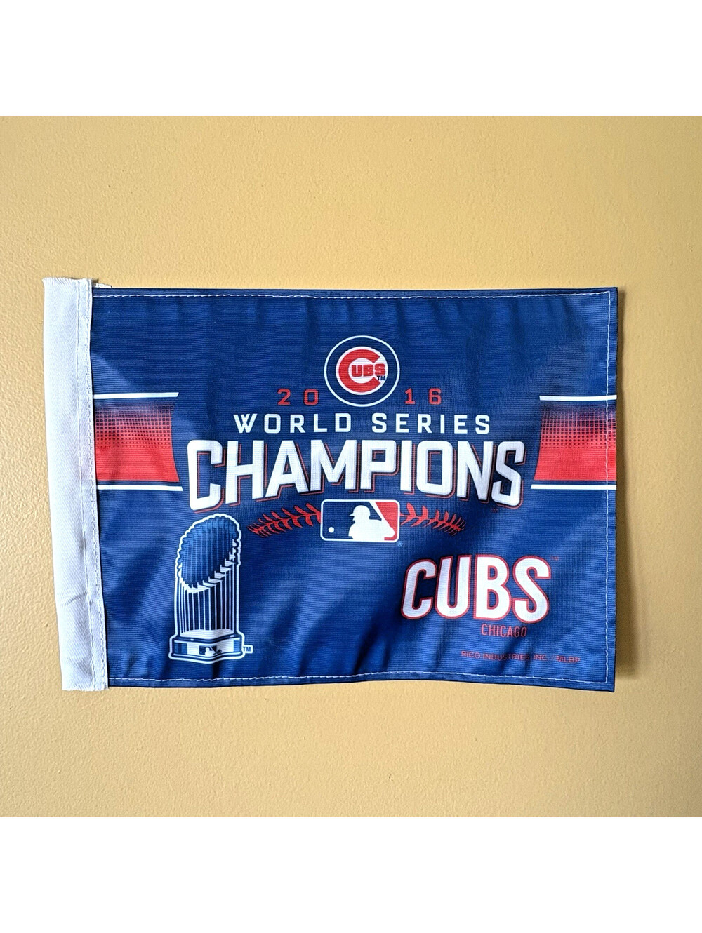 MLB Chicago Cubs 2016 World Series Flag Rico Industries  Mini Flag 11 x15.5